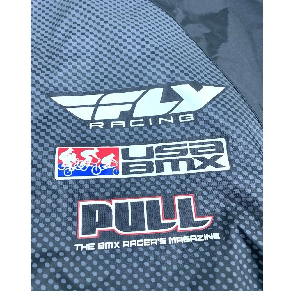 Fly Racing Jacket Size SMALL Black‎ Windbreaker Full Zip USA MBX Top 10 District